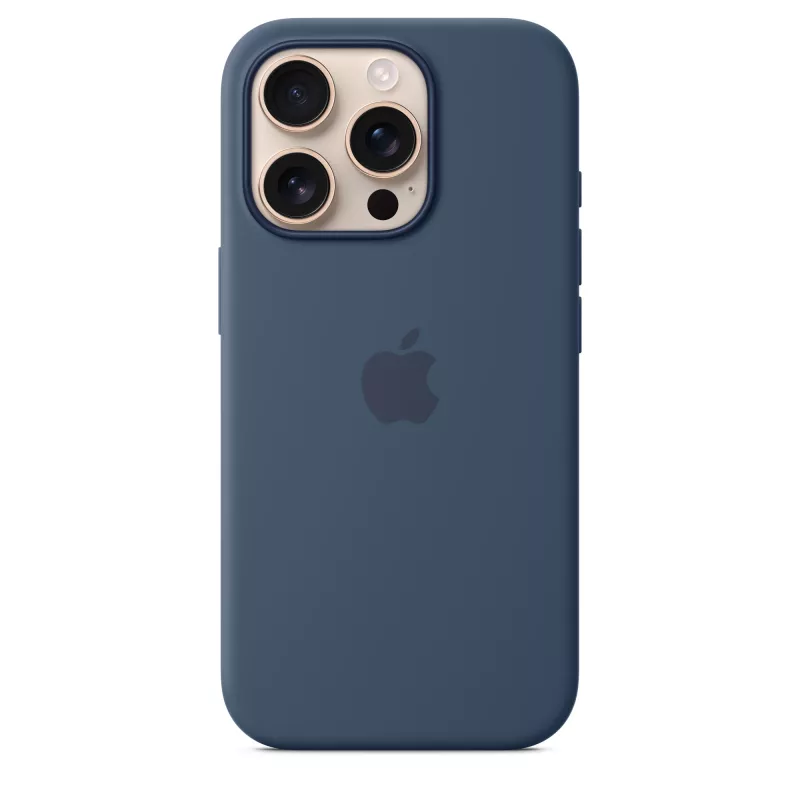 Capa de silicone com MagSafe para iPhone 16 Pro - Denim