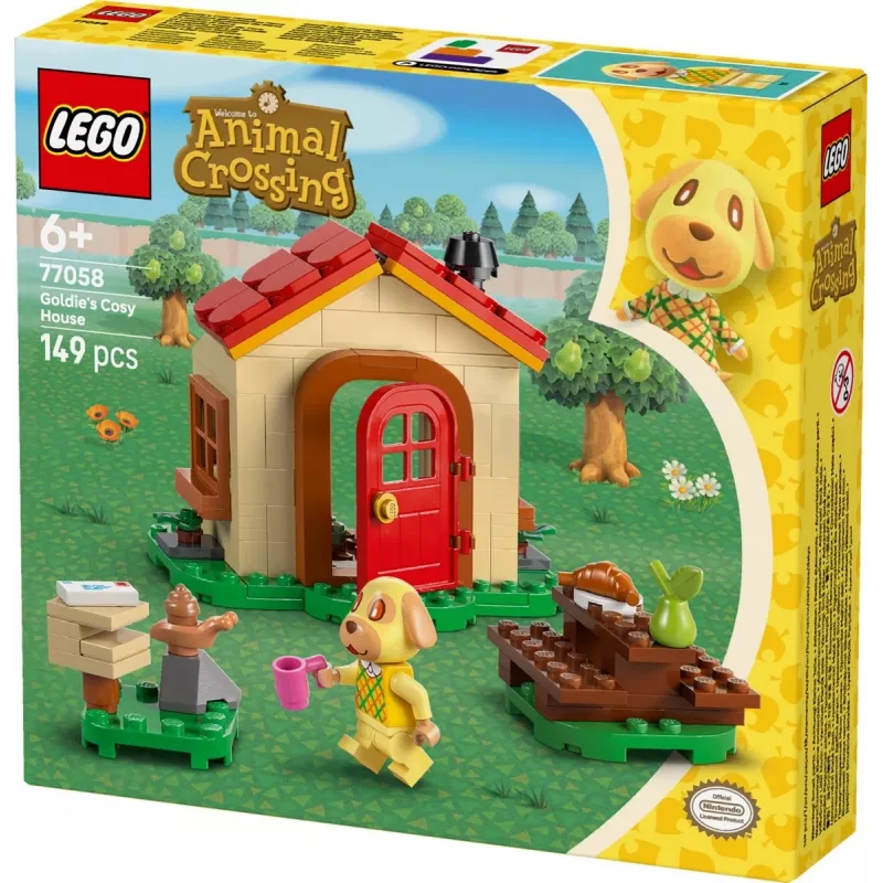 Brinquedo de construção LEGO Animal Crossing Casa Aconchegante 77058, 149 peças, 1 minifigura, tamanho 120×90×70 mm