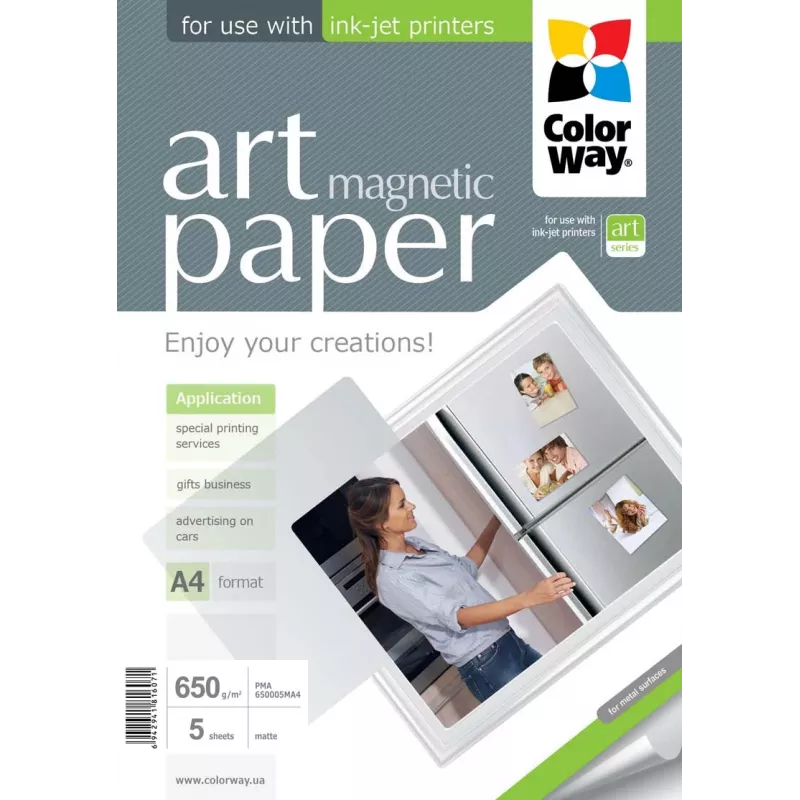 ART | branco | 650 g/m² | A4 | A4 | Papel fotográfico magnético mate