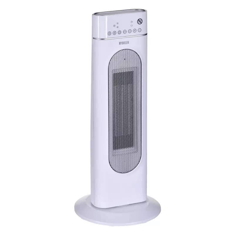 Aquecedor elétrico cerâmico NOVEEN PTC3000, 2000 W (1200 W mín.), indicador LED, temporizador, comando, oscilação, branco