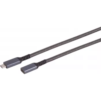Cabo USB S-Conn 14-74003 0,5 m USB 3.2 Gen 2 (3.1 Gen 2) USB-C preto - branco (14-74003)