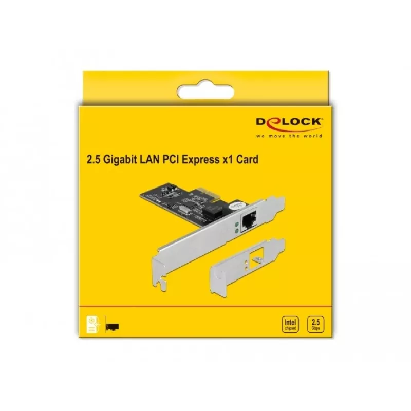 Delock - Adaptador de rede - PCIe 2.1 Low-Profile - 2,5GBase-T (89598)