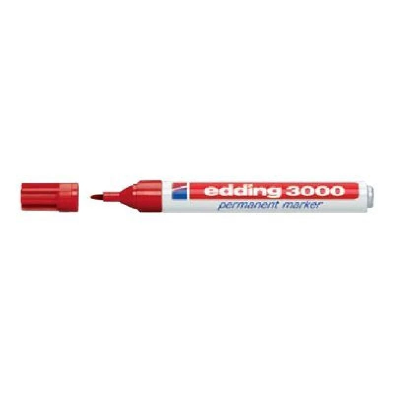 Marcador permanente Edding 3000 azul 10 unid.