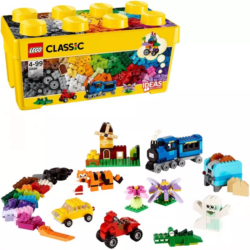 LEGO 10696 Classic Caixa de Blocos Criativos Média – armazenamento fácil, blocos coloridos, conjunto de construção para crianças, rapazes e raparigas a partir dos 4 anos
