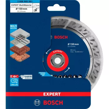 Bosch Expert MultiMaterial disco de corte diamantado, 150 mm, 2608900661