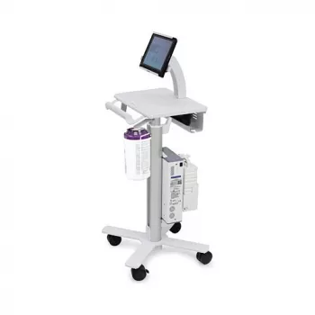 Carrinho para tablet Ergotron, SV10 – carrinho para tablet / teclado – médico – metal – branco, alumínio – tamanho do ecrã: até 30,5 cm (até 12 polegadas)