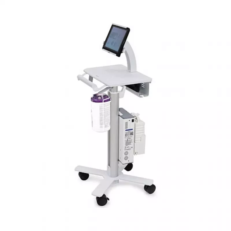 Carrinho para tablet Ergotron, SV10 – carrinho para tablet / teclado – médico – metal – branco, alumínio – tamanho do ecrã: até 30,5 cm (até 12 polegadas)