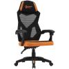 Cadeira gaming CANYON Wave MCH02 — encosto em mesh, design ergonómico, preto/laranja