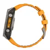 Garmin fenix 8 AMOLED Sapphire 51 mm relógio inteligente GPS, ecrã tátil de 3,56 cm (1,4") 454 x 454, Wi-Fi, bracelete de silicone Spark Orange/Graphite, titânio
