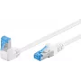 Cabo de rede Goobay CAT 6A 1x 90° angular, S/FTP (PiMF), branco, 2 m - patilha de retenção em cima, LSZH isento de halogéneos, cobre (51565)