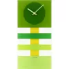 NeXtime Relógio de parede 2855gn Bold Stripes, 19 x 38 cm, parede, verde