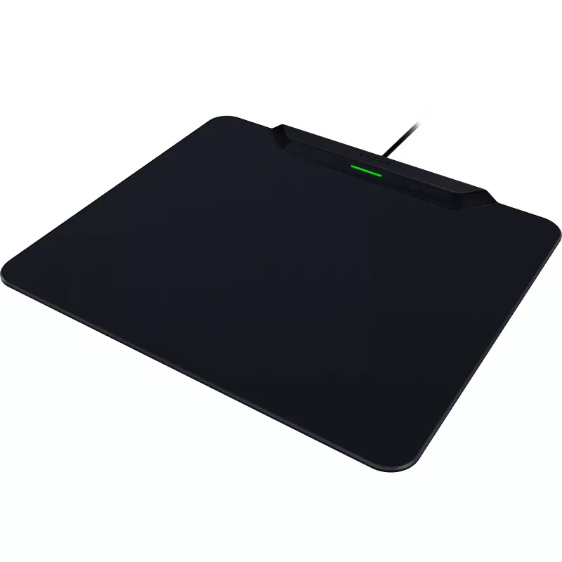 Razer | Tapete de rato gaming sem fios com base de carregamento, Hard Edition | HyperFlux V2 Wireless Charging System | Tapete de rato gaming | 360 x 311 mm | preto