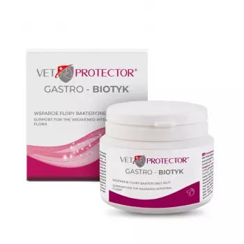 Suplemento alimentar JM Sante Multibiotic Vet Protector Gastro para cães e gatos, 60 g – suporte probiótico para animais adultos
