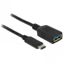 Adaptador USB Delock - USB Type-A (F) para USB-C 24 pinos (M)