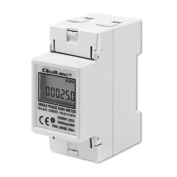 Contador de consumo de energia monofásico QOLTEC 50899 230 V 50 Hz, 5(60)A, classe 1.0, LCD