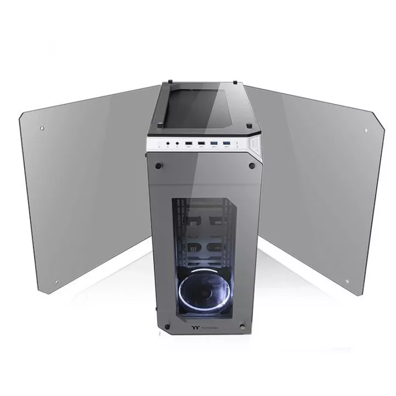 Caixa View 71 Riing Tempered Glass E-ATX Full Tower - Snow Edition