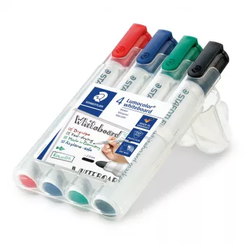 Marcador Staedtler 351 B ponta biselada preto azul verde vermelho