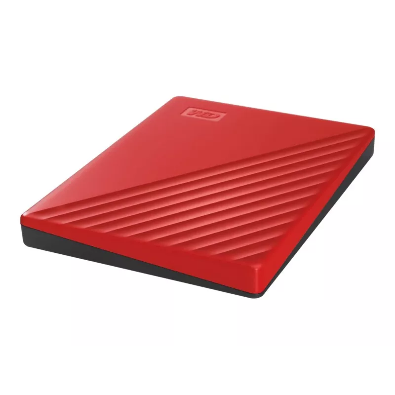 WD My Passport WDBYVG0020BRD - Disco rígido - encriptado - 2TB - externo (portátil) - USB3.0 - AES de 256 bits - vermelho (WDBYVG0020BRD-WESN)