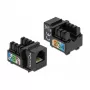 Módulo Keystone DeLOCK 86468 plano preto RJ-12