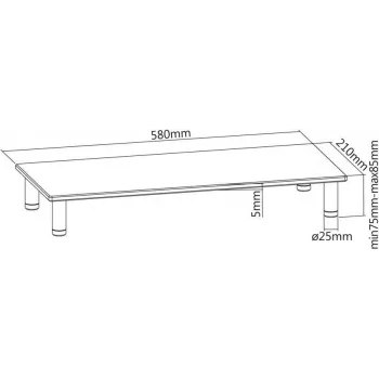 ROLINE - Suporte - para ecrã LCD - Metal, Vidro