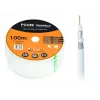 Cabo coaxial LIBOX PCC80 RG-6/U 100 m, bainha FEP, condutor de cobre 0,8 mm, blindagem de alumínio, branco
