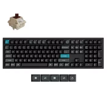 Teclado mecânico full-size Keychron Q6 Ultra 8K — USB, RF Wireless, Bluetooth, RGB LED, preto