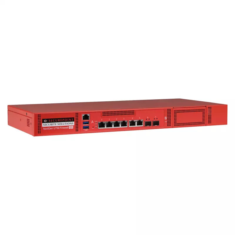 Securepoint RC300S G5 Security UTM Appliance, 13 Gbit/s, 1,5 Gbit/s, 100 utilizadores, AES, Com fios, RJ-45