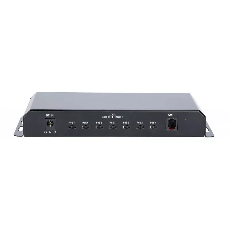 Switch PoE Extralink KRATOS 7x Gigabit PoE, 1x Uplink RJ45, fonte de alimentação 24V 2,5A, 60W