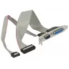 Delock 85644 Suporte de slot, 1x paralelo DB25 + 1x série DB9 para IDC, pinagem rodada