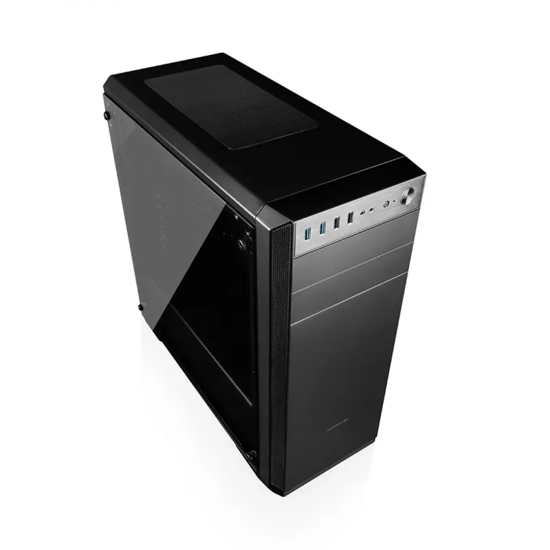 Caixa de PC MODECOM Oberon Pro Midi Tower, vidro temperado, microATX/ATX, 7 slots, GPU 395 mm, 2x3,5 polegadas + 3x2,5 polegadas baías, USB 3.2 Gen1