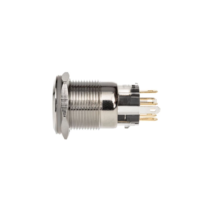 Botão de pressão antivandálico DimasTech 19 mm Silverline Dot RGB PD210
