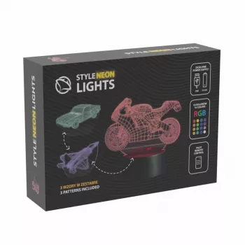 Lâmpada LED decorativa para veículos MANTA SNL121RGB luz 3D RGB para automóveis e motociclos