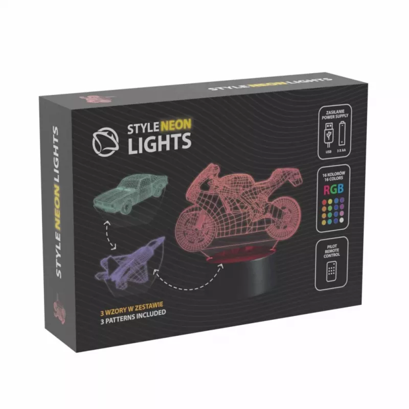 Lâmpada LED decorativa para veículos MANTA SNL121RGB luz 3D RGB para automóveis e motociclos
