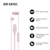 Headset Sony IER-EX15C Com fios In-Ear Chamadas/Música USB Type-C Rosa