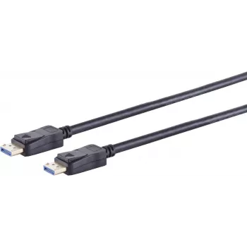 Cabo DisplayPort ShiverPeaks 10-81015, DisplayPort–DisplayPort, 0,5 m, preto, Ø6 mm