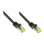 Cabo de patch RJ45 com cabo bruto Cat.7 e proteção de bloqueio (RNS®), S/FTP, PiMF, sem halogéneos, 600 MHz, OFC, preto, 3 m, Good Connections® (8070R-030S)