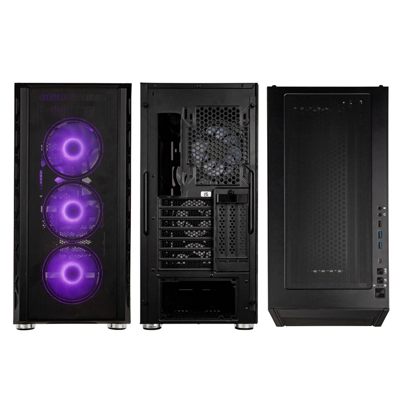 Caixa de PC Kolink Citadel Mesh ATX ARGB Midi-Tower – preto, fator de forma ATX miditower