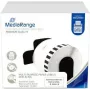 Etiqueta de papel contínuo MediaRange DK-22205 62 mm 30,48 m preto sobre branco