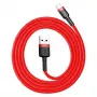 Cabo USB Lightning Baseus Cafule 2,4A 1m (preto + vermelho)