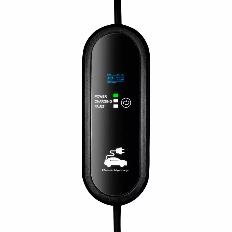 Akyga AK-EC-19 Carregador EV Tipo 2 LCD monofásico 16A 3,8kW 5m