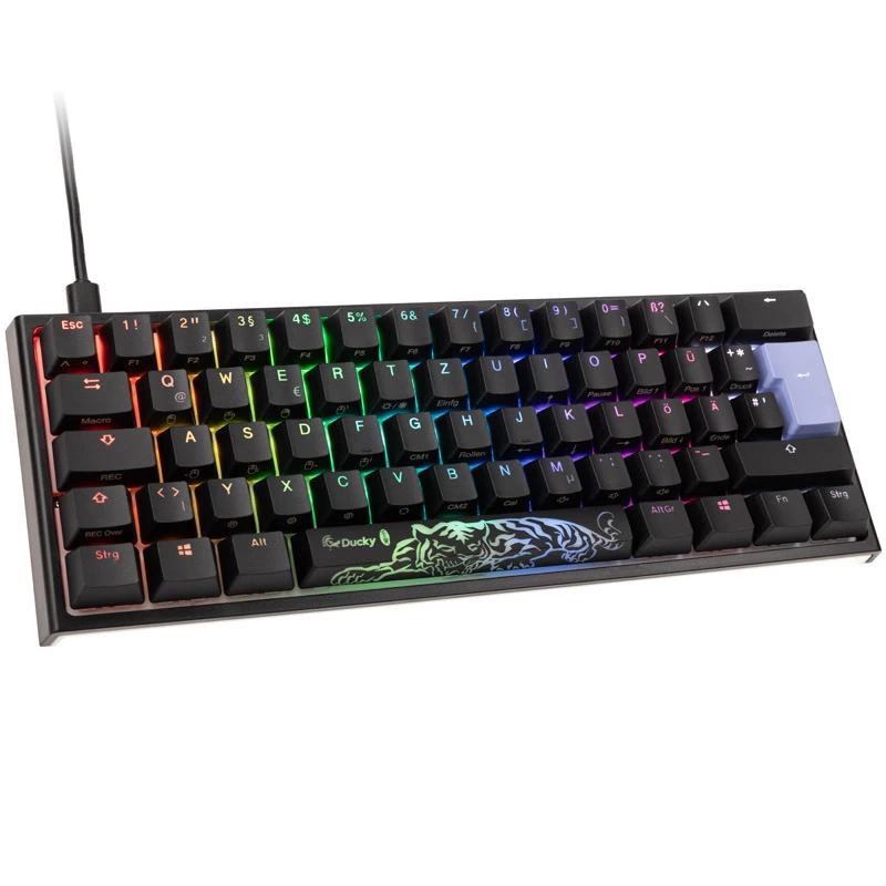 Teclado Ducky DKON2061ST Gaming USB QWERTZ alemão branco