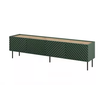 Móvel RTV 4D ONDA 200x40xH54.35 verde (de pé ou montado na parede)