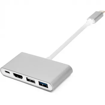 Adaptador USB C - HDMI, 4xUSB 2.0/3.0, USB C