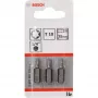 Bits de aparafusar Bosch extra duros, 3 unid., Torx, T10, aço, T10, 25 mm