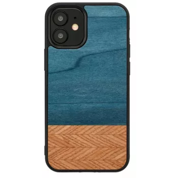 Capa para telemóvel Man and Wood para iPhone 12 mini — Denim preto