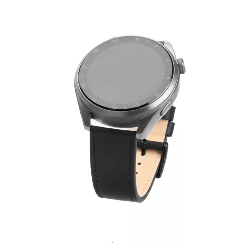Pulseira de couro FIXED FIXLST-20MM-BK – 20 mm troca rápida preto para smartwatches