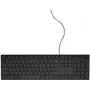 Teclado chiclet USB com fios Dell QuietKey PPJHH, layout UK