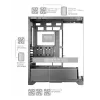 Caixa de PC Midi-Tower TACENS Mars Gaming MCPRISMA, preta, vidro temperado, compatível com ATX/Micro-ATX/Mini-ITX, 2x 3,5
