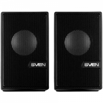 Sistema de altifalantes de secretária SVEN, 6 W, drivers de 47 mm, Bluetooth, jack de 3,5 mm, preto
