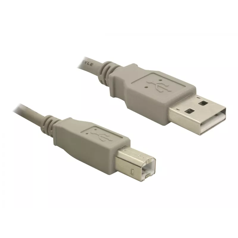 Cabo USB DeLOCK 82216 USB 2.0 3 m USB A USB B cinzento
